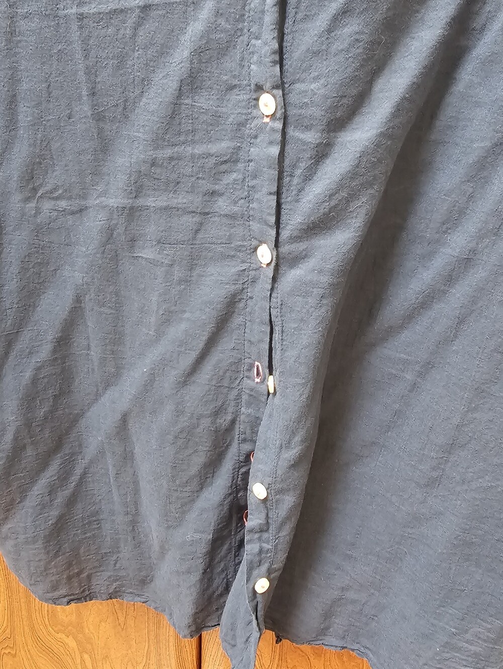 Johnny WAS embroidered Top Buttons Down Back Bird Floral L Cotton - Picture 7 of 10